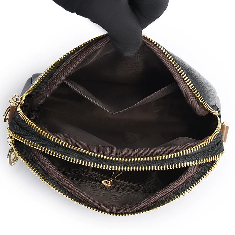 Women's Handbag: Leather Crossbody Bag