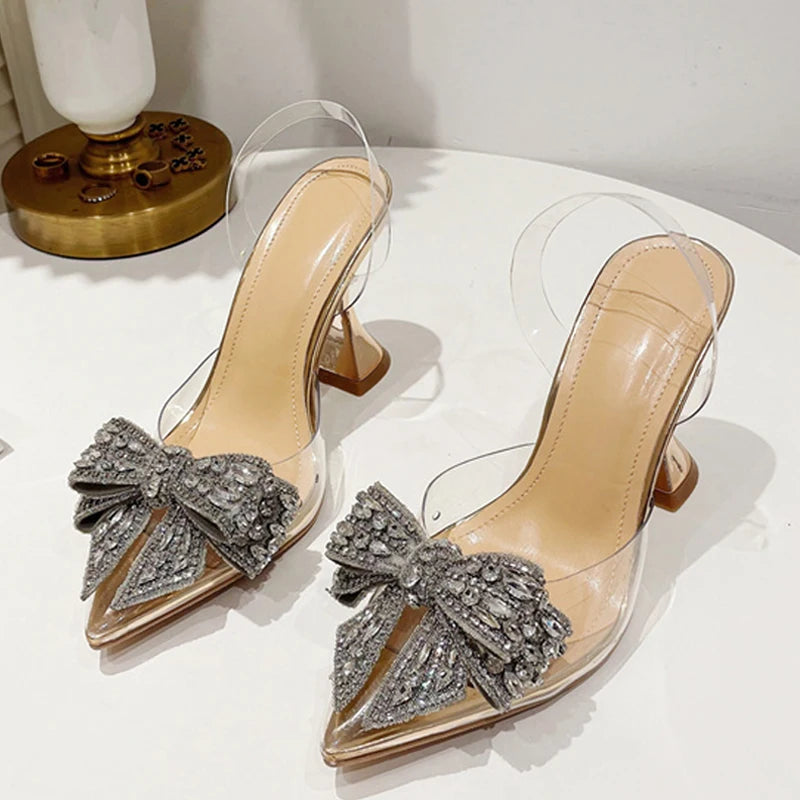 Women's Shoes: Crystal Pointed Toe High Heels