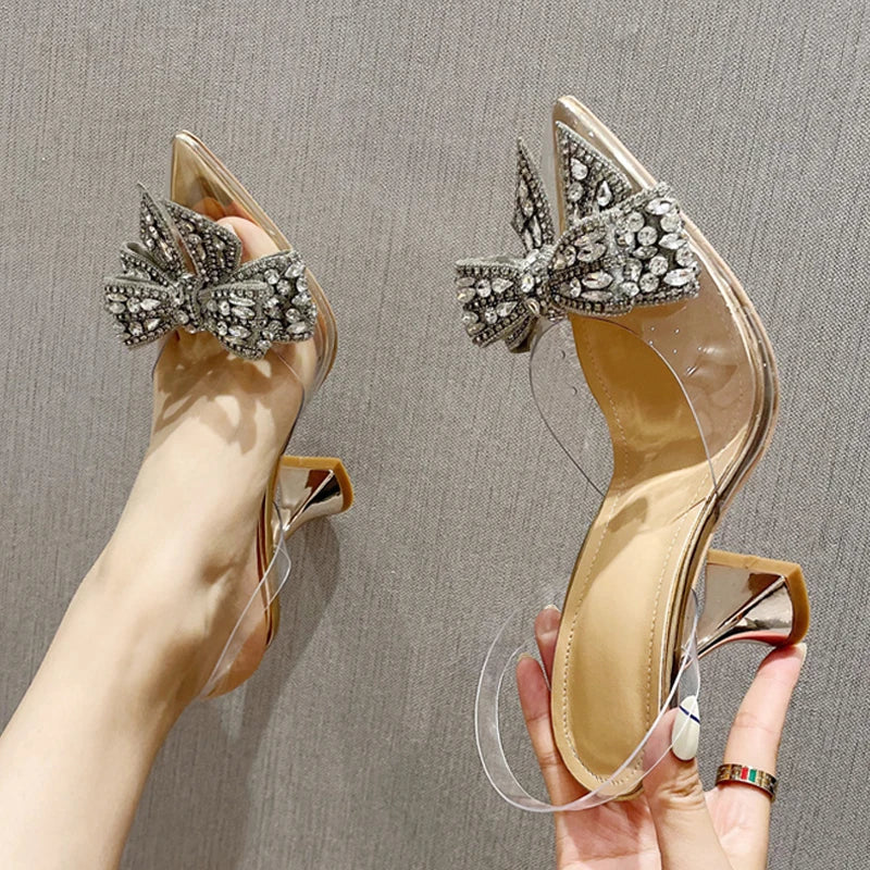 Women's Shoes: Crystal Pointed Toe High Heels