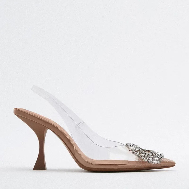 Women's Shoes: Rhinestone Transparent High Heels