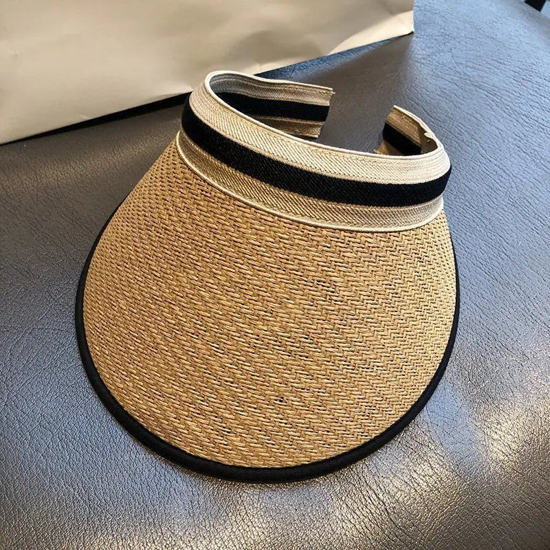 High Quality Summer Straw Visor Beach Hat for Women