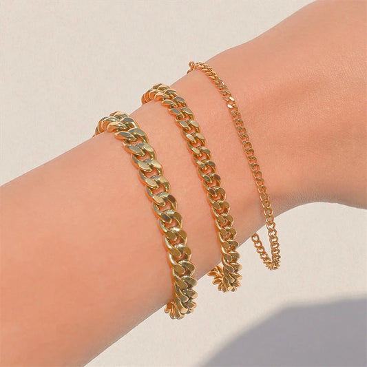 Unisex Cuban Chain Stainless Steel Bracelet