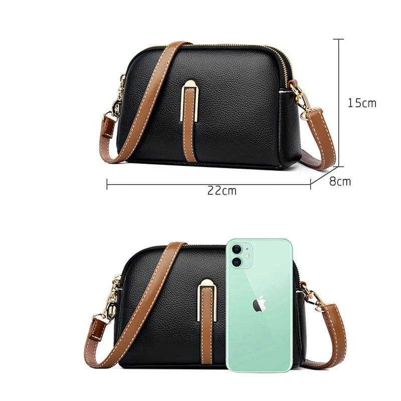 Women's Handbag: Leather Crossbody Bag