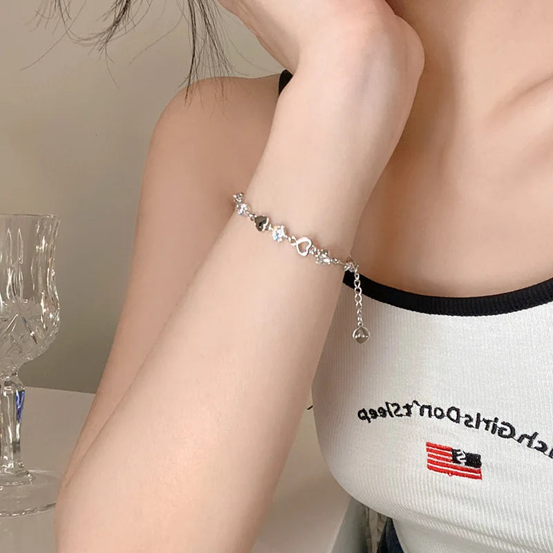 Pulsera de cadena brillante para mujer 2024