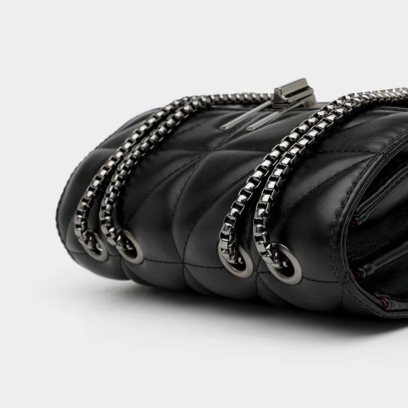 Bolsos de mujer: Bolso de cuero de lujo con cadena