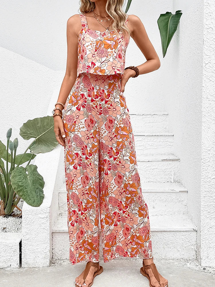 Casual Jumpsuit for Women: Elegant Floral Romper (Summer 2024)