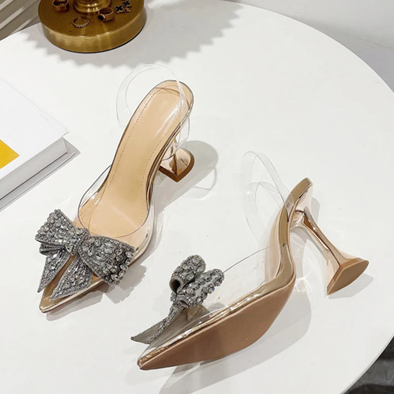 Women's Shoes: Crystal Pointed Toe High Heels