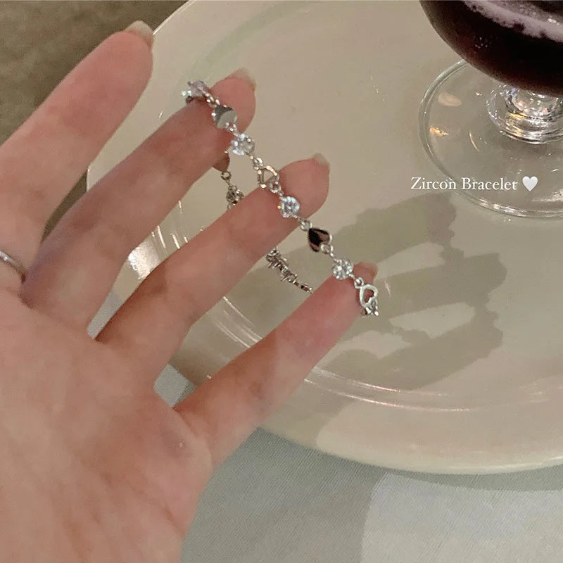 Pulsera de cadena brillante para mujer 2024