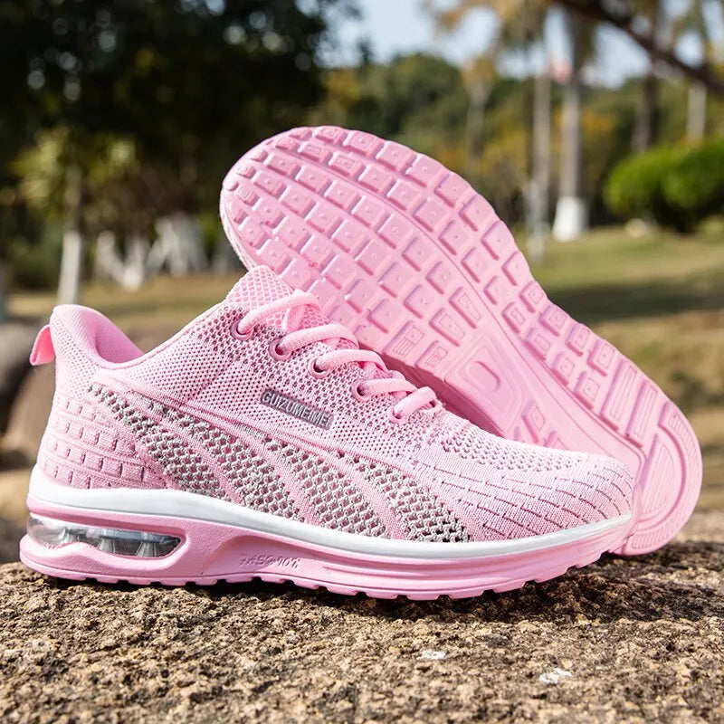 Zapatillas de entrenamiento transpirables con cordones para mujer de alta calidad