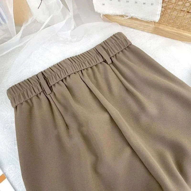Pantalon femme : pantalon sarouel élastique sans stretch