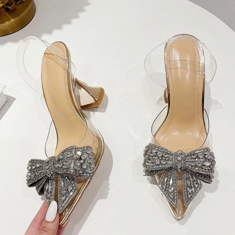 Women's Shoes: Crystal Pointed Toe High Heels