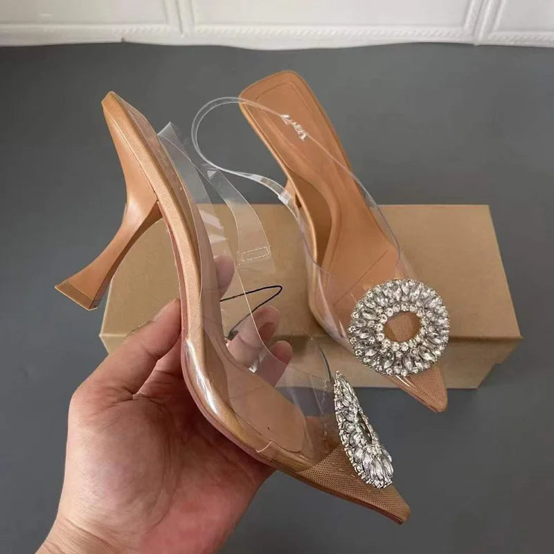 Women's Shoes: Rhinestone Transparent High Heels
