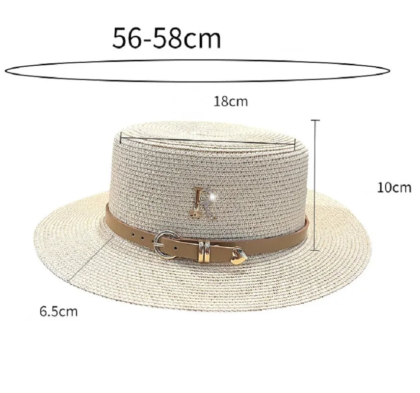 Chapeau de soleil en paille tendance pour l'été (en promotion) - Offre à durée limitée