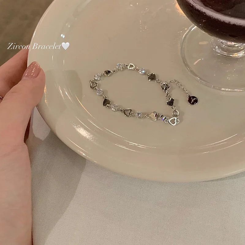Pulsera de cadena brillante para mujer 2024