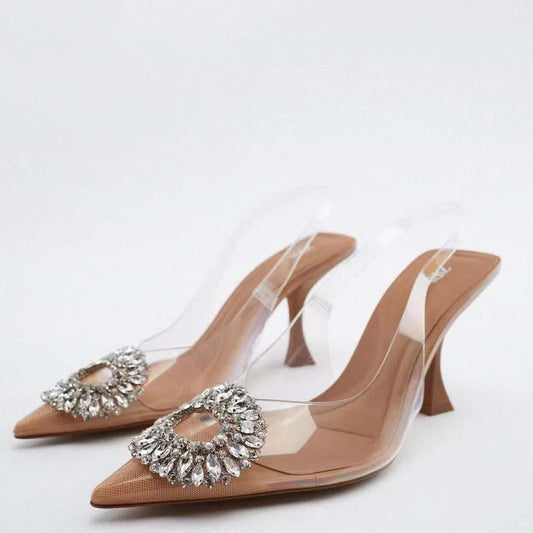 Women's Shoes: Rhinestone Transparent High Heels