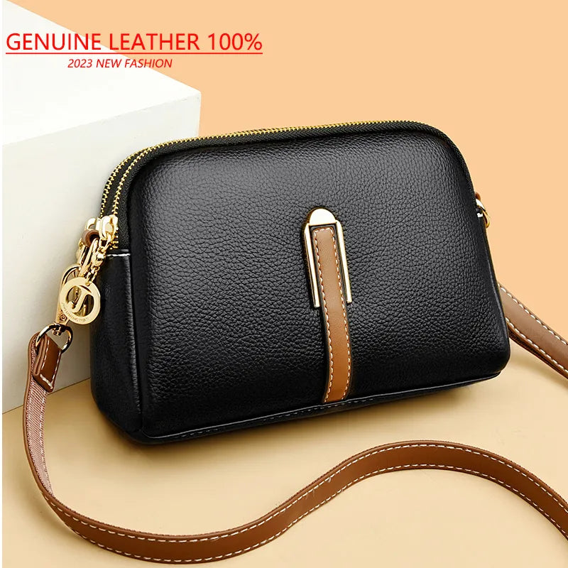 Women's Handbag: Leather Crossbody Bag