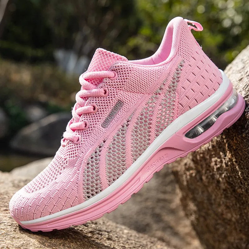 Zapatillas de entrenamiento transpirables con cordones para mujer de alta calidad