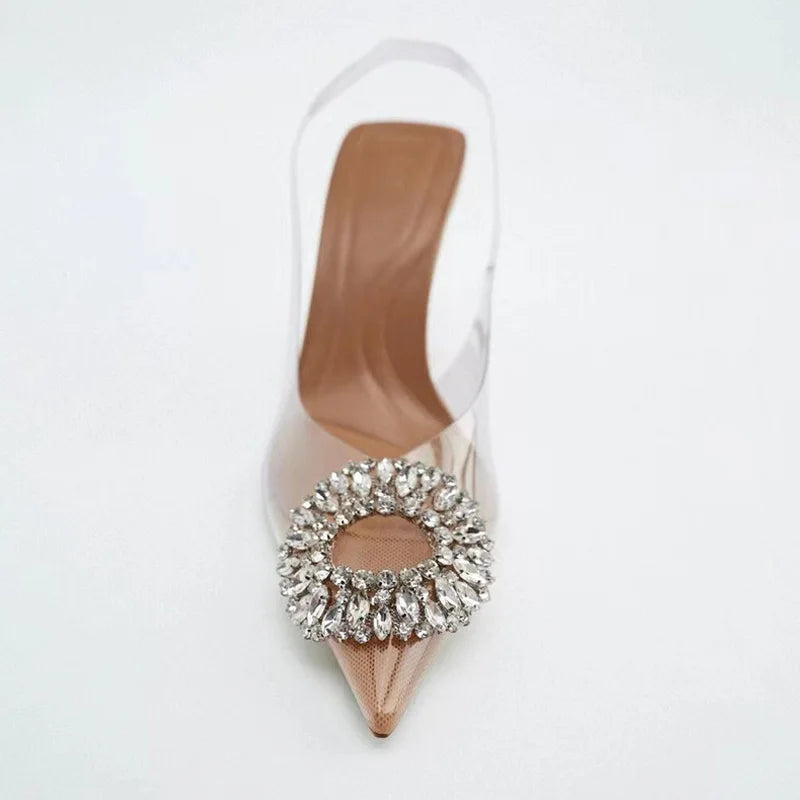 Women's Shoes: Rhinestone Transparent High Heels