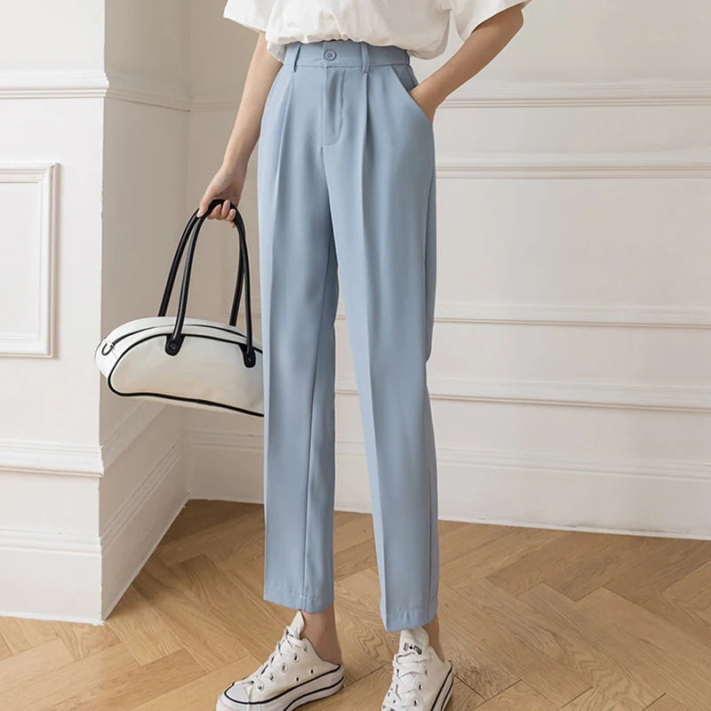 Pantalon femme : pantalon sarouel élastique sans stretch